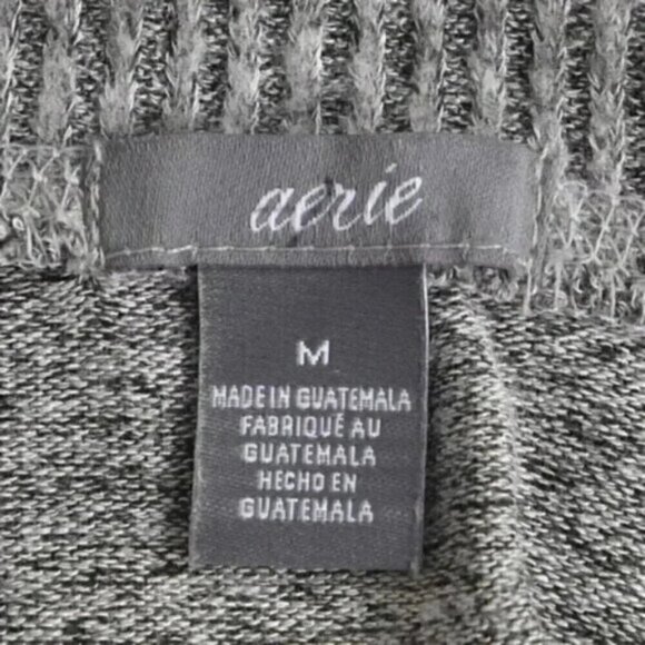 Aerie Romper Playsuit Long Sleeve Snap Front Gray Loungewear Size Medium - Picture 7 of 11